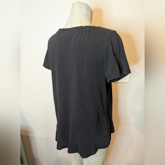 Torrid Signature Jersey Cotton modal V-Neck Tee black 1x - Picture 5 of 15